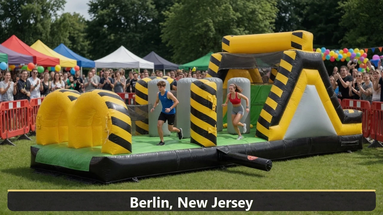 Inflatable obstacle course rental for events in Berlin, New Jersey