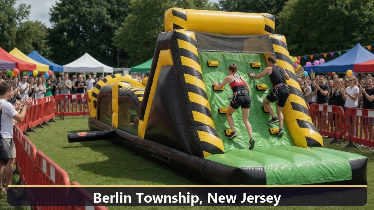 Inflatable obstacle course rental for events in Berlin Township, New Jersey