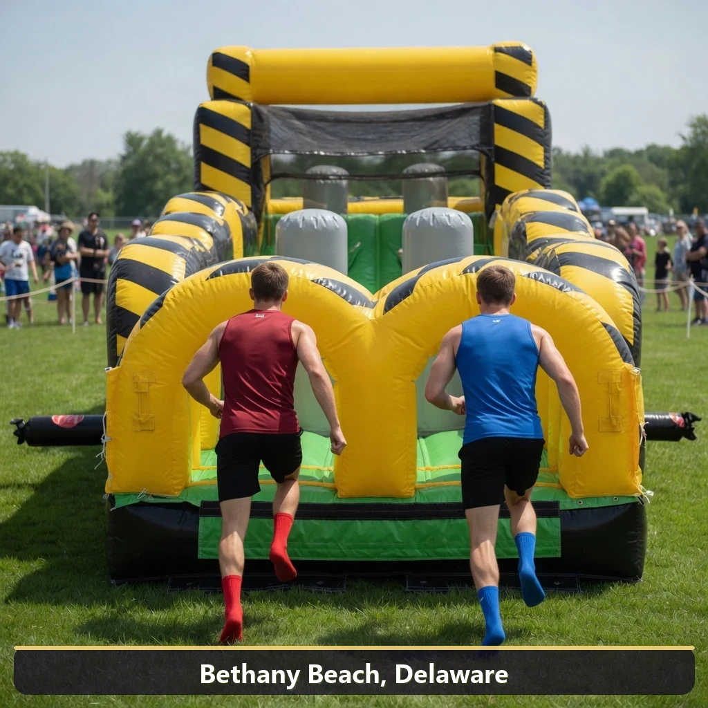 Inflatable obstacle course rental for events in Bethany Beach, Delaware