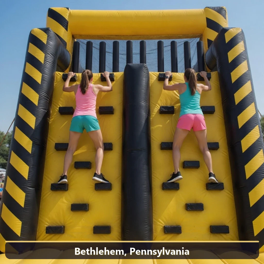 Inflatable obstacle course rental for events in Bethlehem, Pennsylvania