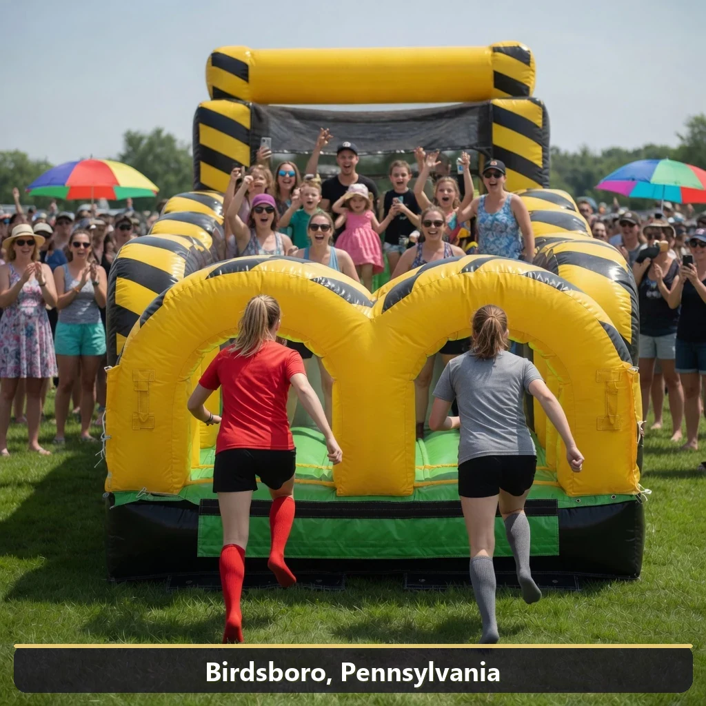 Inflatable obstacle course rental for events in Birdsboro, Pennsylvania