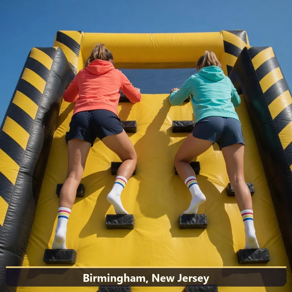 Inflatable obstacle course rental for events in Birmingham, New Jersey