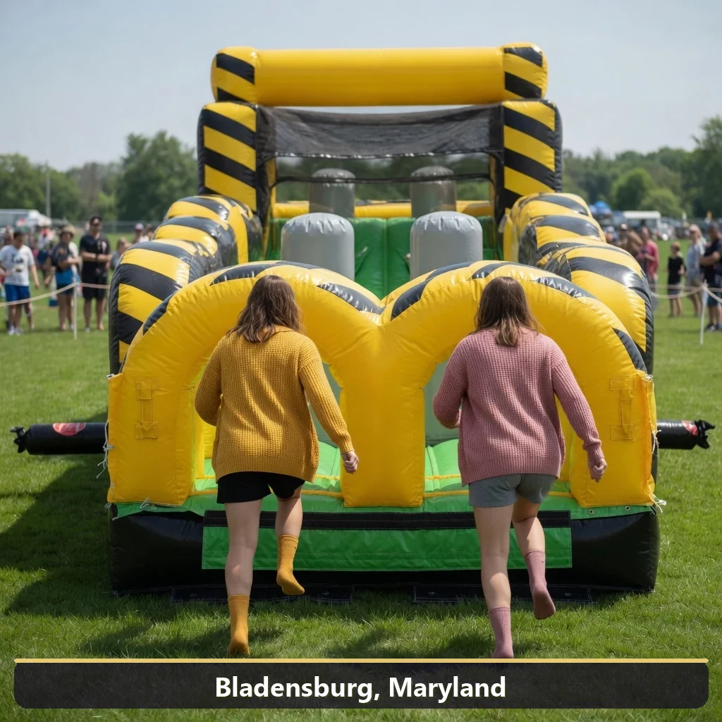 Inflatable obstacle course rental for events in Bladensburg, Maryland