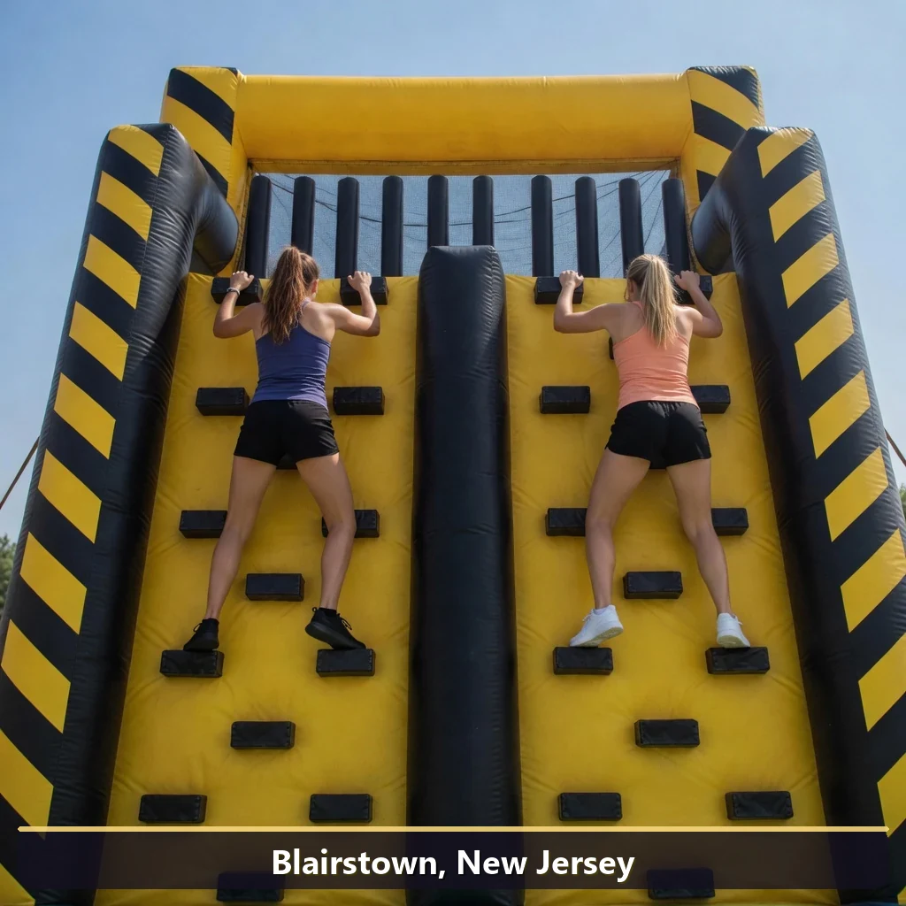 Inflatable obstacle course rental for events in Blairstown, New Jersey