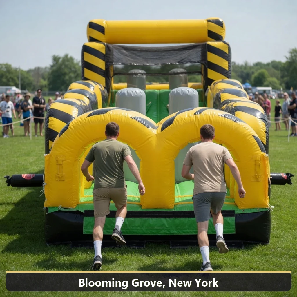 Inflatable obstacle course rental for events in Blooming Grove, New York