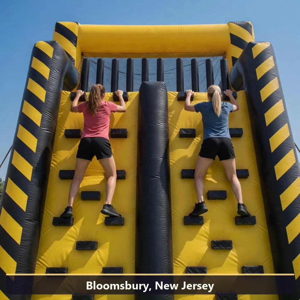 Inflatable obstacle course rental for events in Bloomsbury, New Jersey