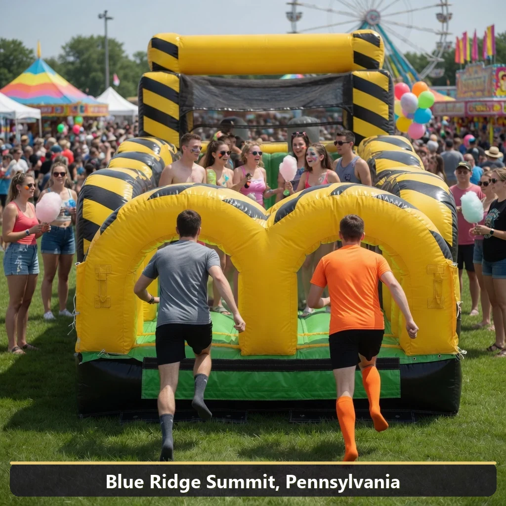 Inflatable obstacle course rental for events in Blue Ridge Summit, Pennsylvania