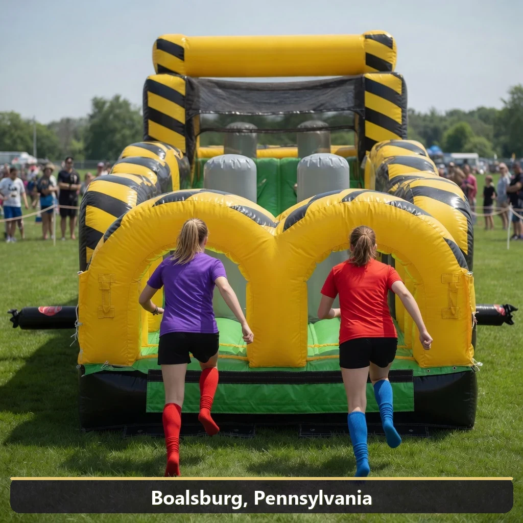 Inflatable obstacle course rental for events in Boalsburg, Pennsylvania