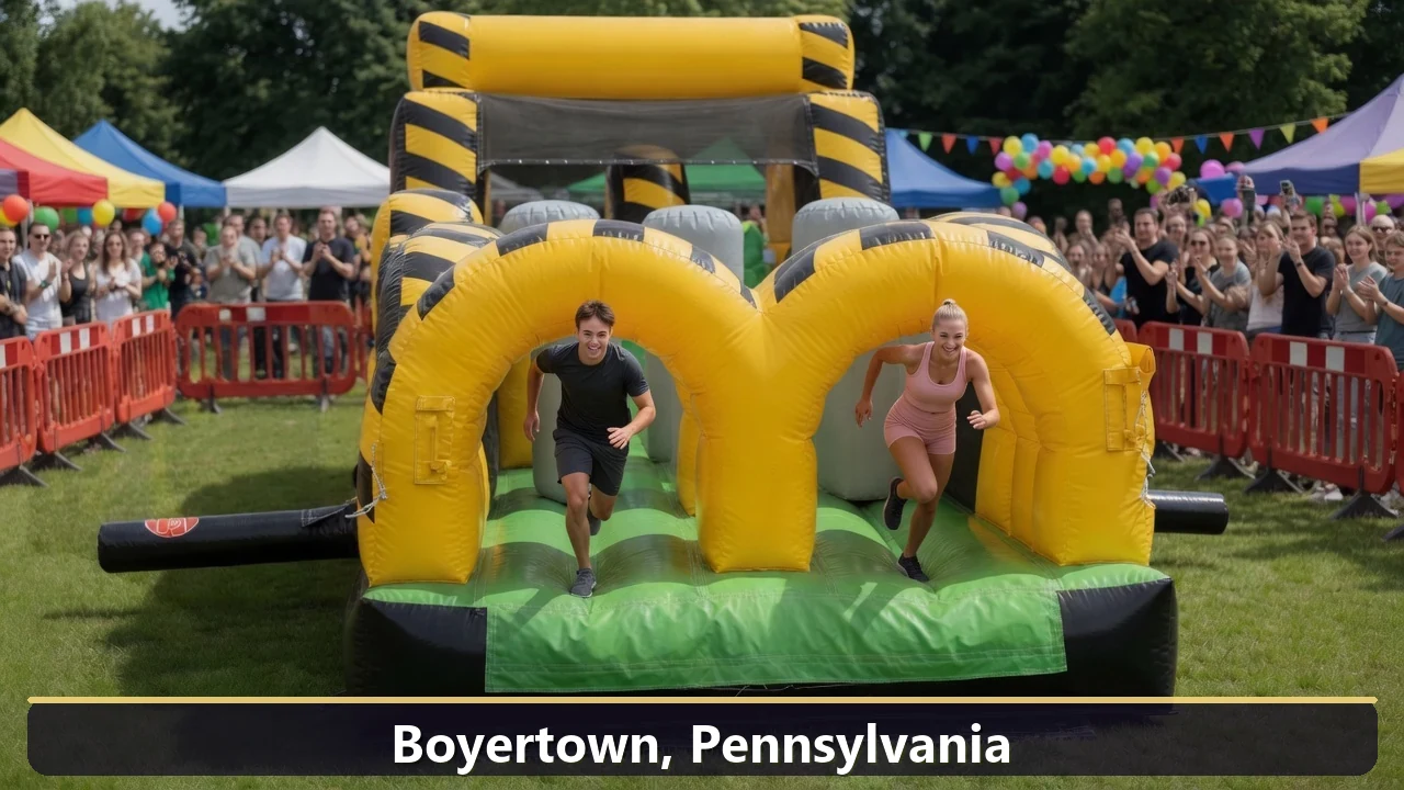 Inflatable obstacle course rental for events in Boyertown, Pennsylvania