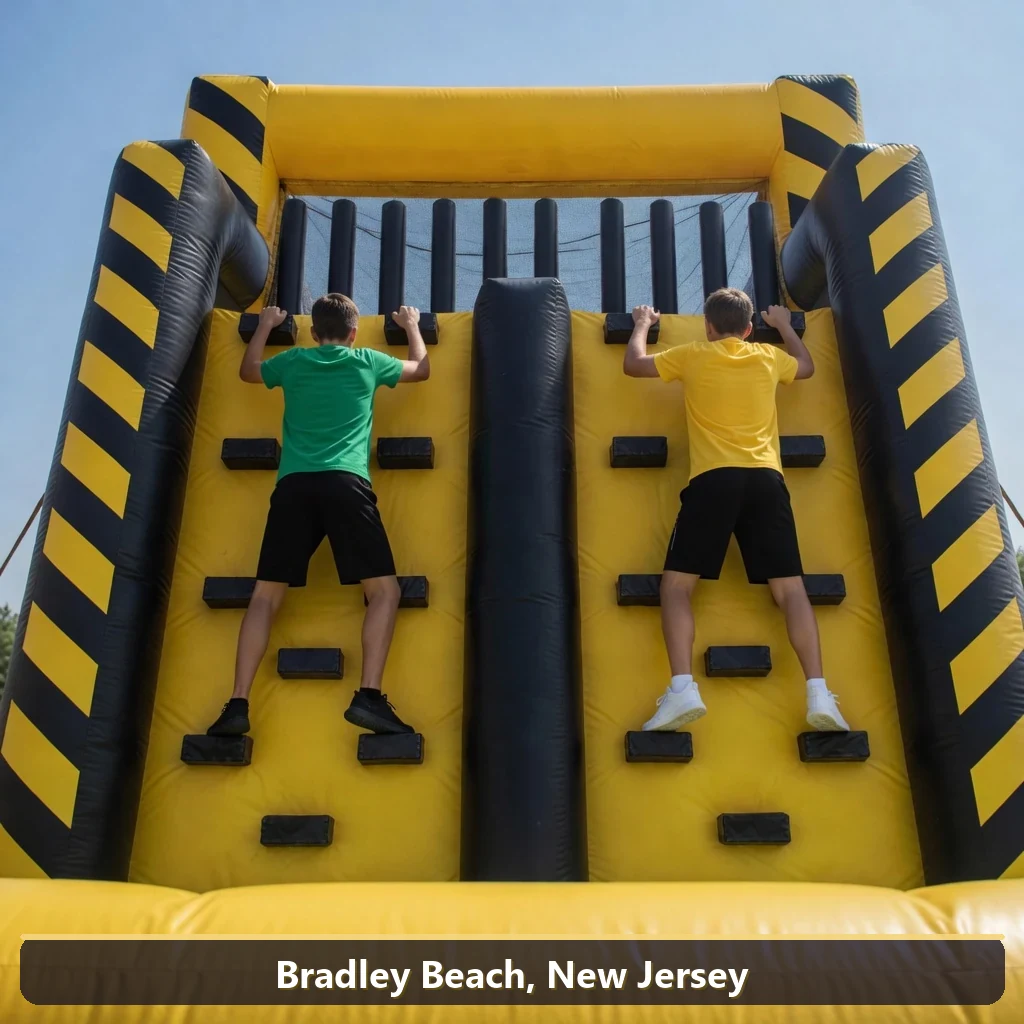 Inflatable obstacle course rental for events in Bradley Beach, New Jersey