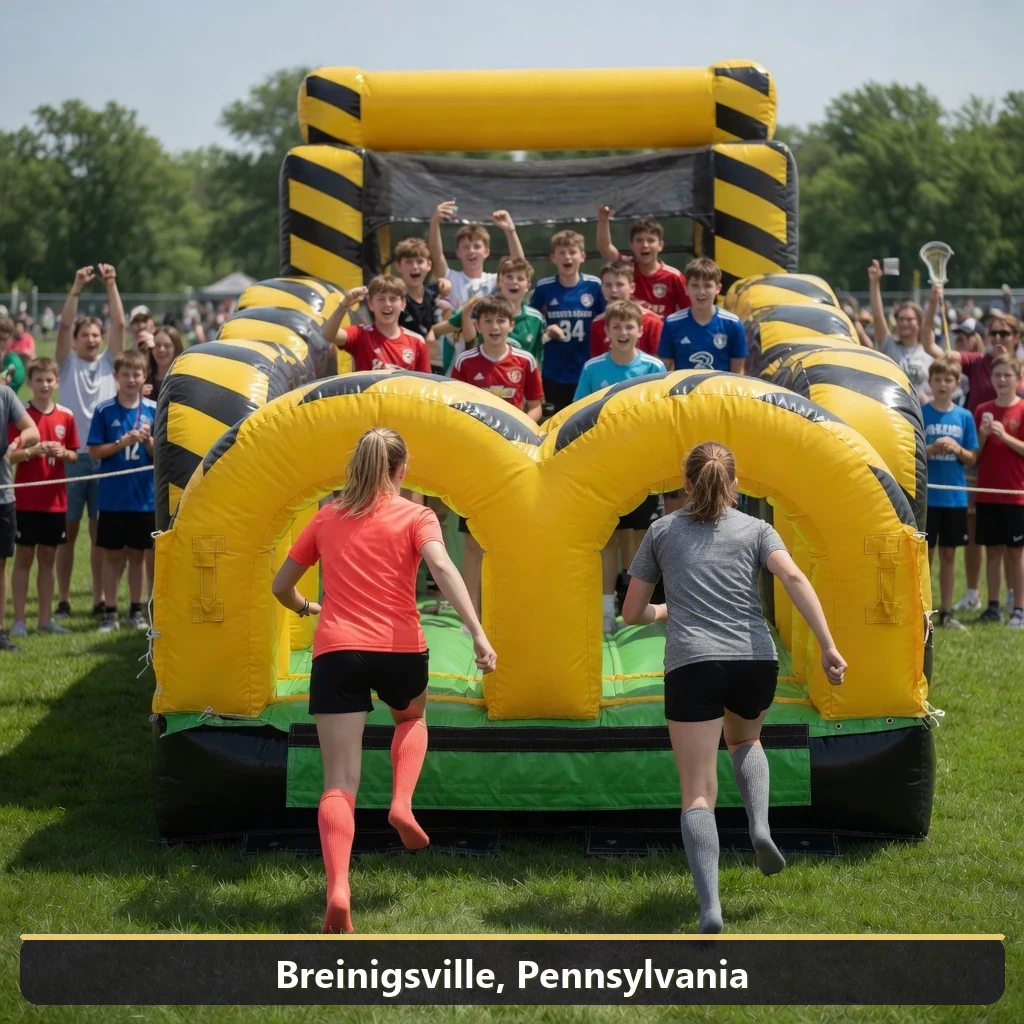 Inflatable obstacle course rental for events in Breinigsville, Pennsylvania