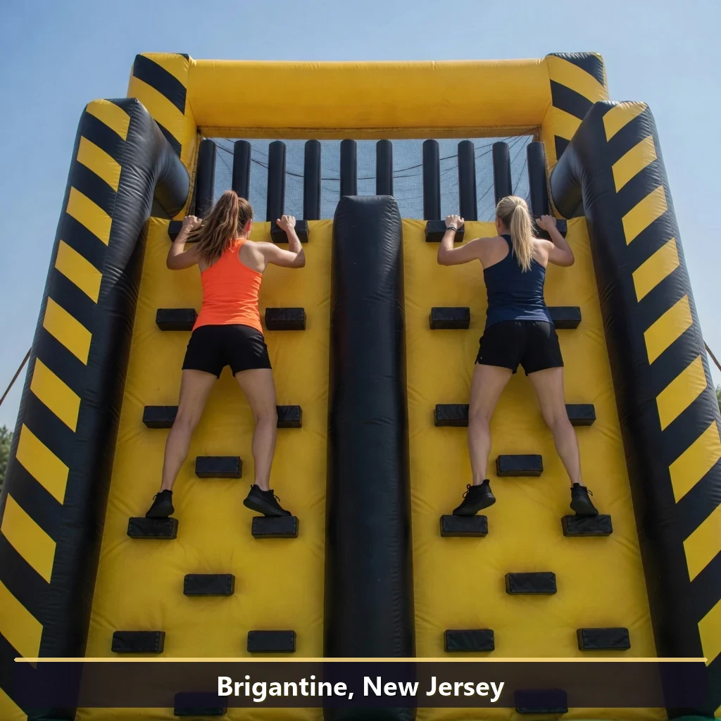 Inflatable obstacle course rental for events in Brigantine, New Jersey