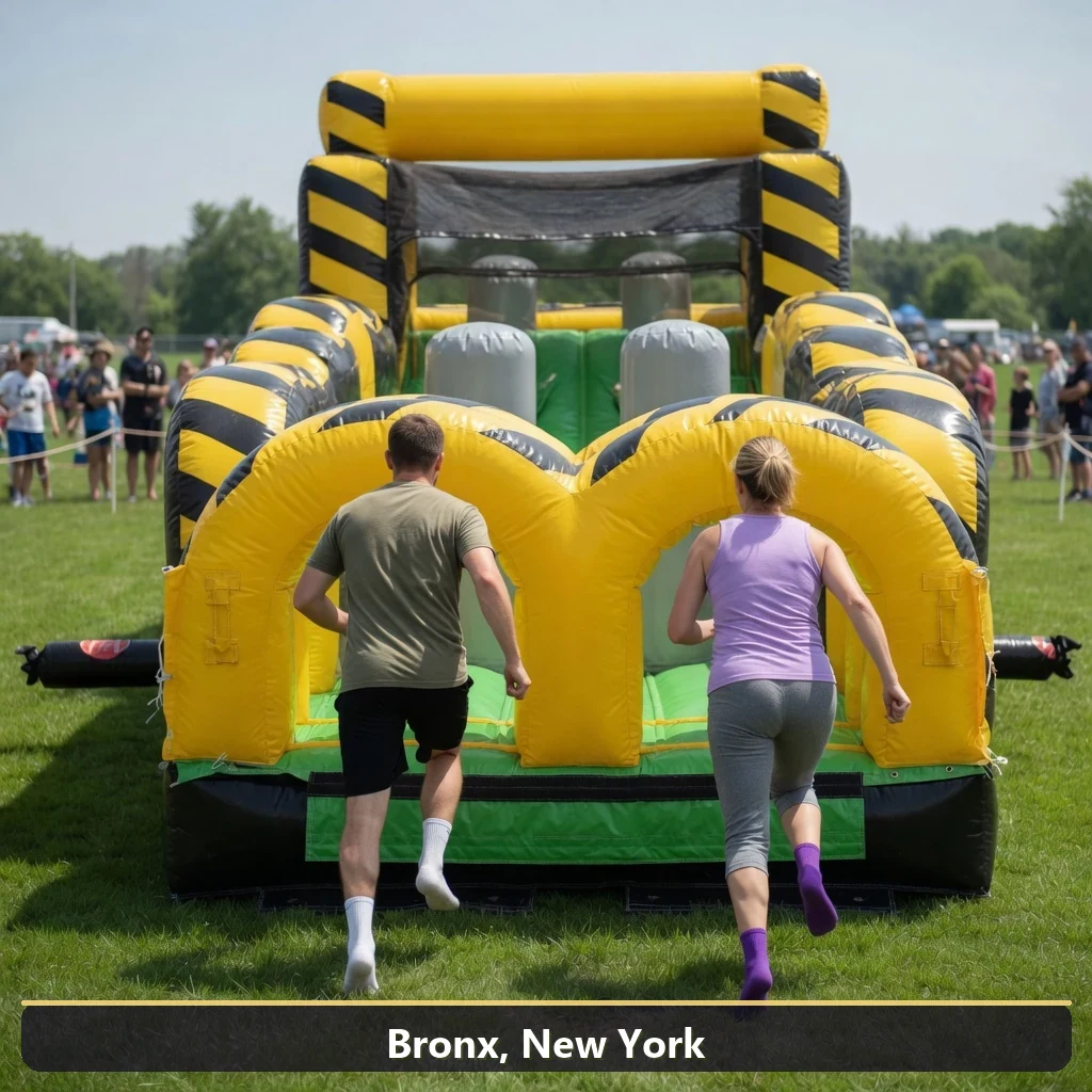 Inflatable obstacle course rental for events in Bronx, New York