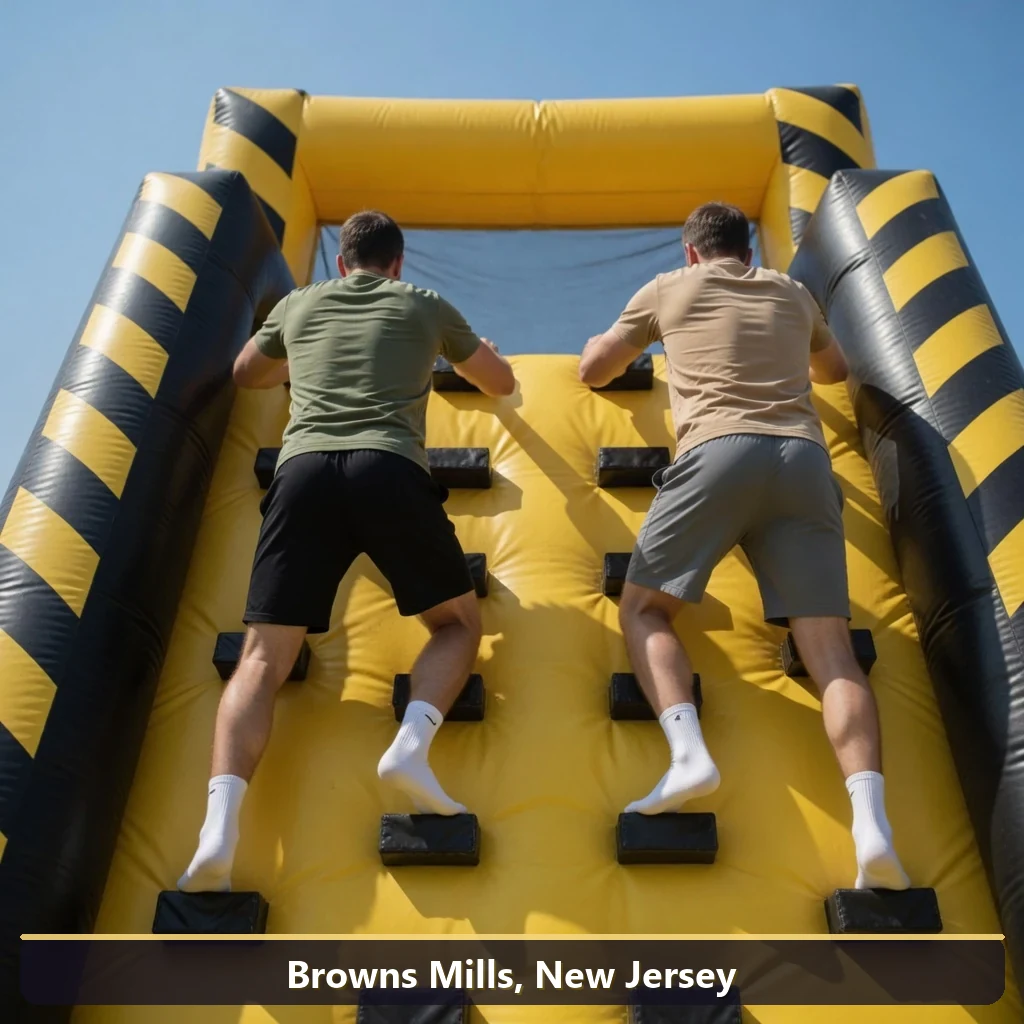 Inflatable obstacle course rental for events in Browns Mills, New Jersey