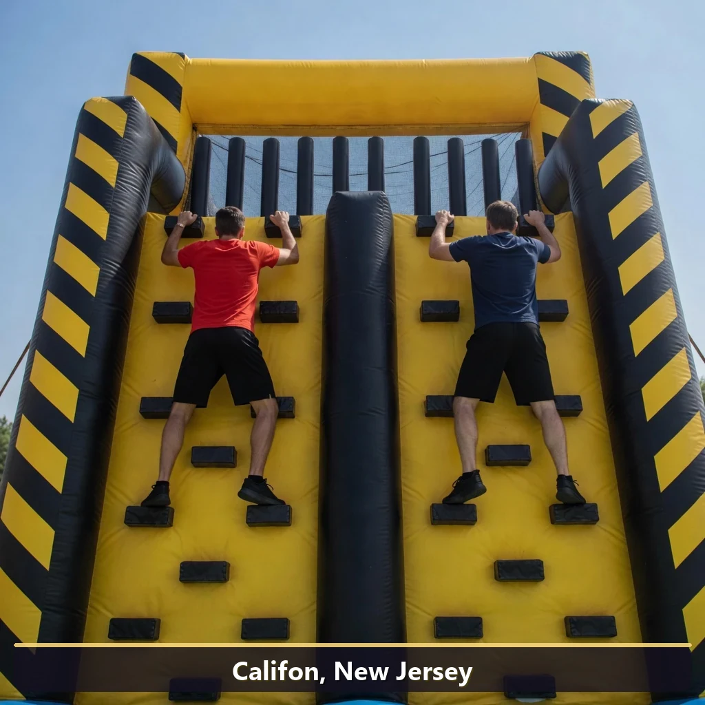 Inflatable obstacle course rental for events in Califon, New Jersey