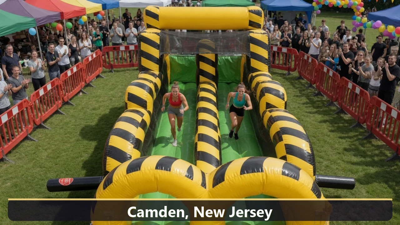 Inflatable obstacle course rental for events in Camden, New Jersey