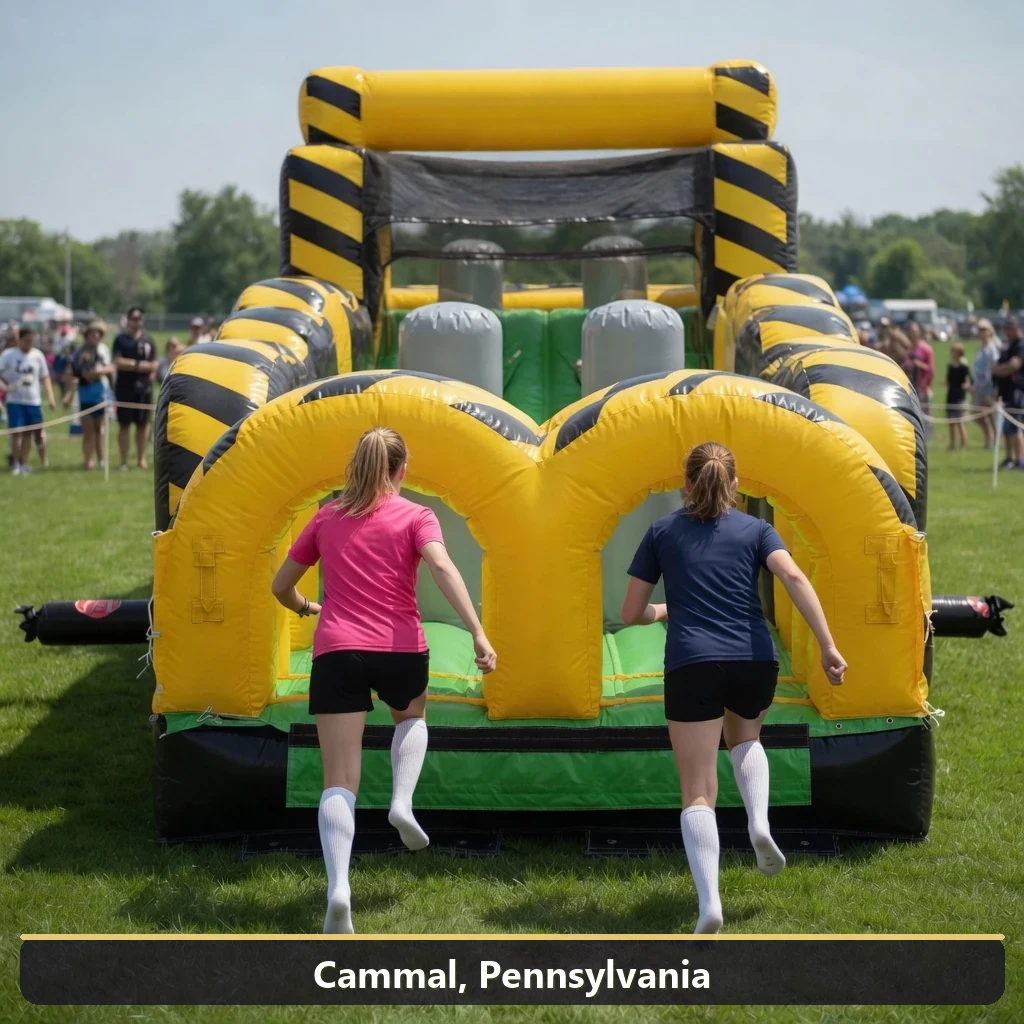 Inflatable obstacle course rental for events in Cammal, Pennsylvania
