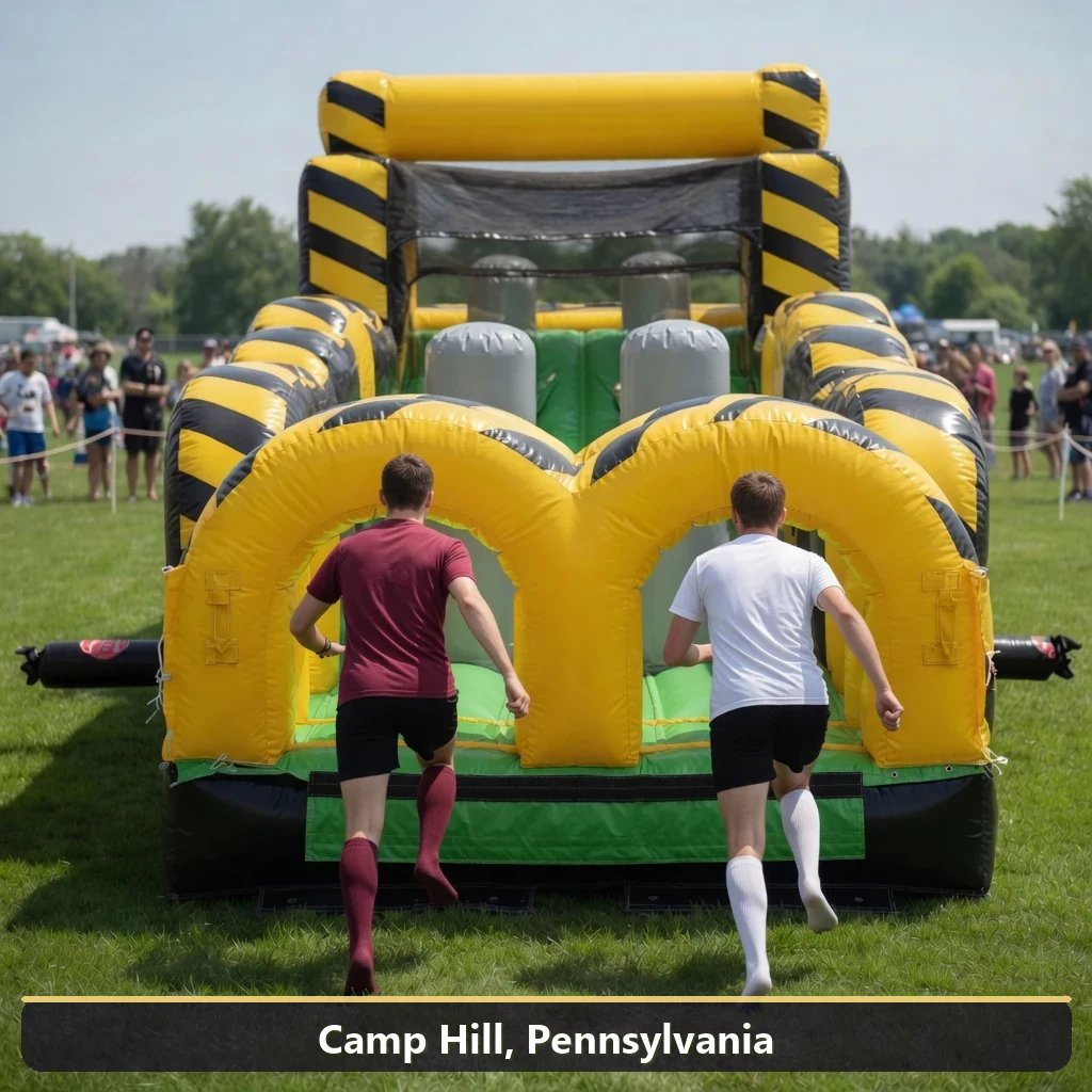 Inflatable obstacle course rental for events in Camp Hill, Pennsylvania