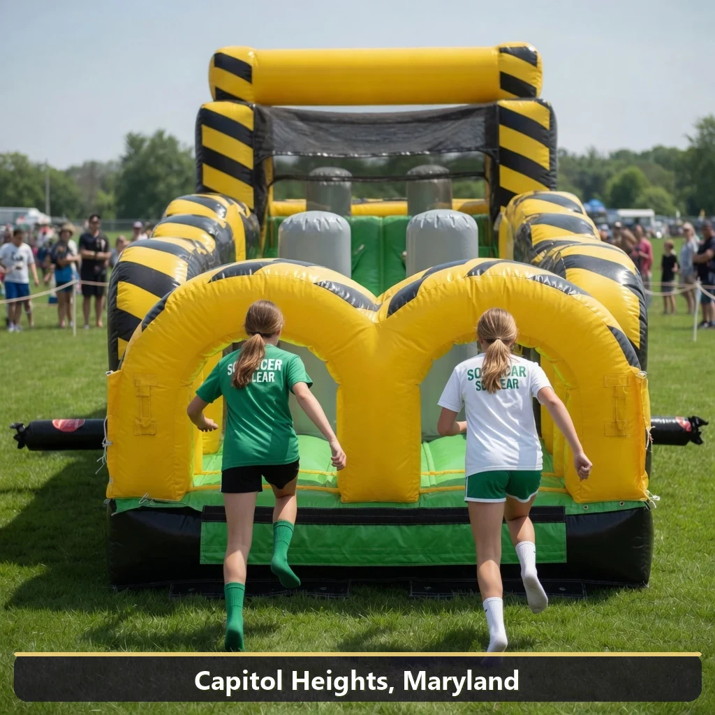 Inflatable obstacle course rental for events in Capitol Heights, Maryland