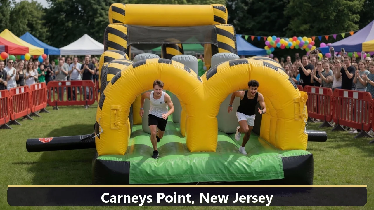 Inflatable obstacle course rental for events in Carneys Point, New Jersey