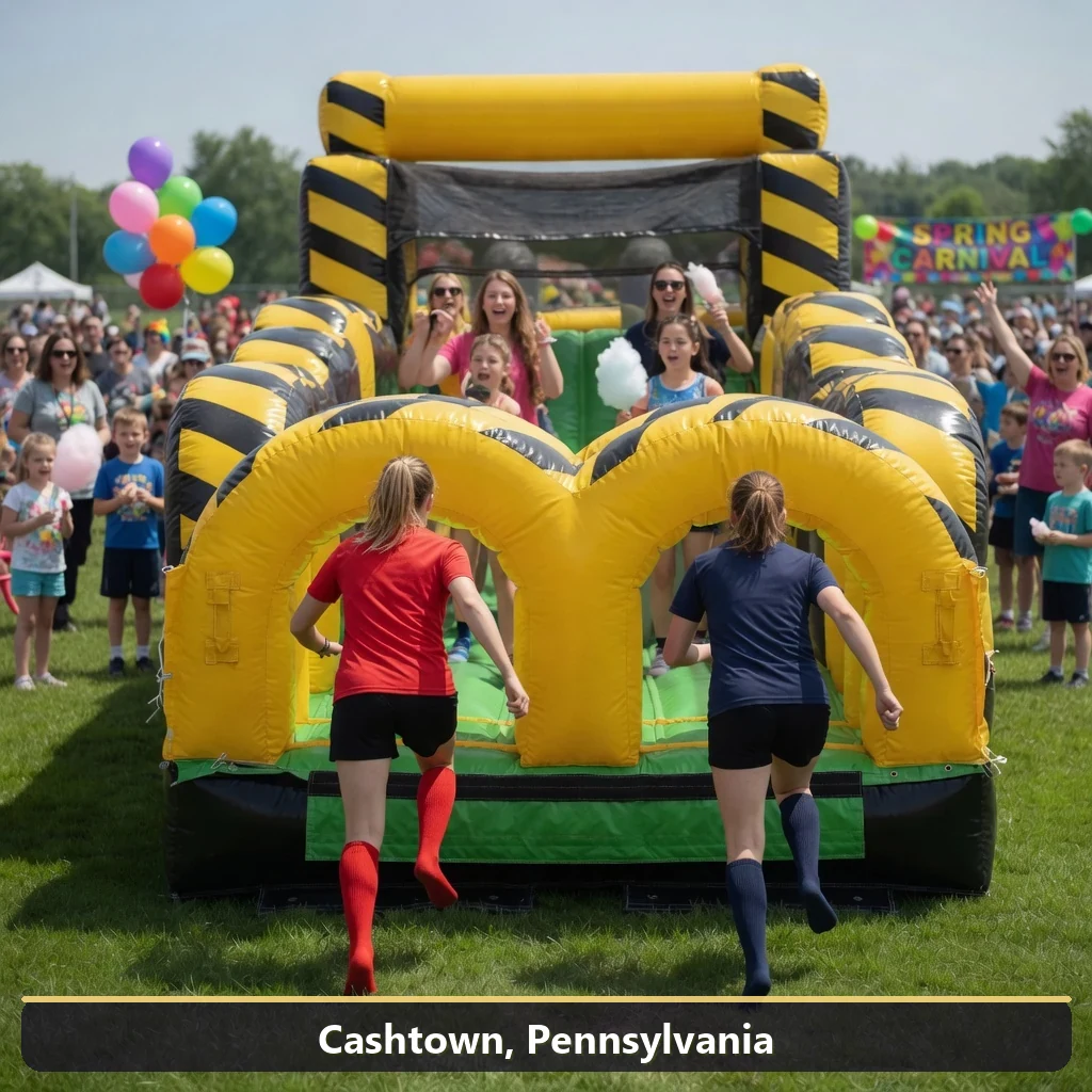 Inflatable obstacle course rental for events in Cashtown, Pennsylvania