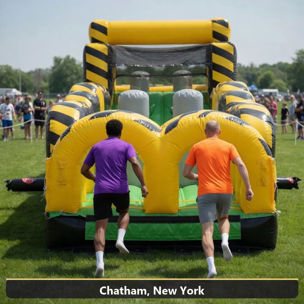 Inflatable obstacle course rental for events in Chatham, New York