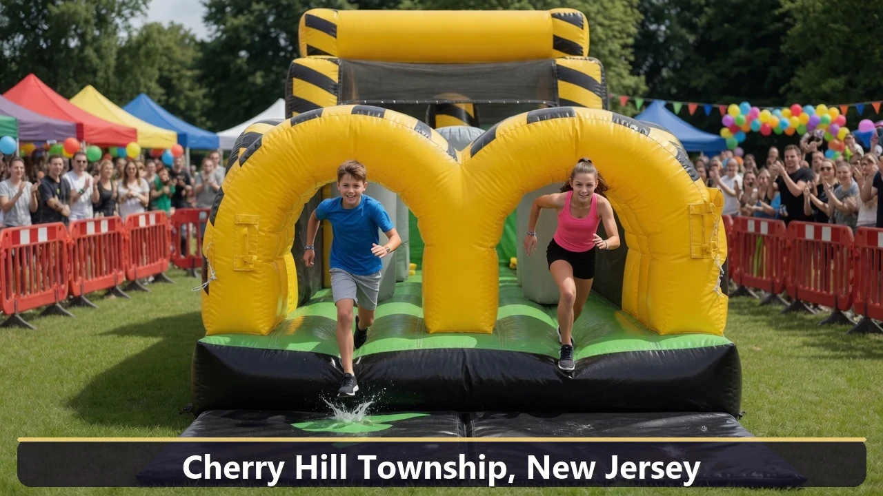 Inflatable obstacle course rental for events in Cherry Hill Township, New Jersey