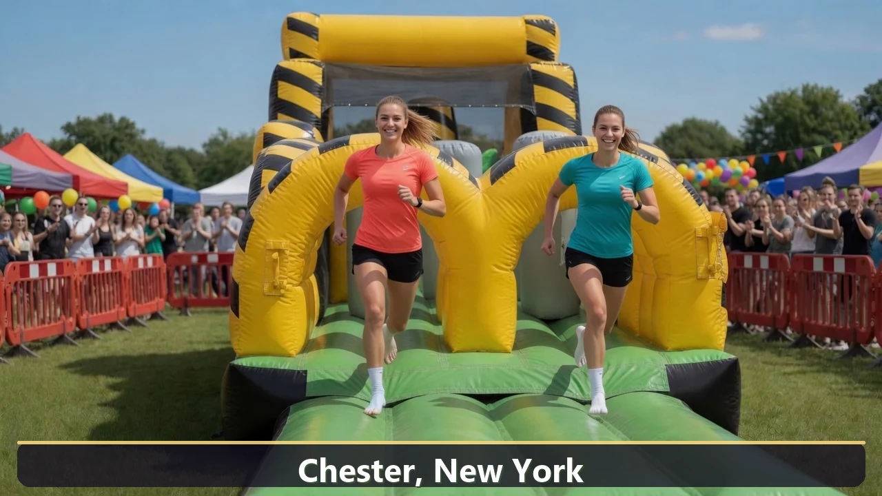 Inflatable obstacle course rental for events in Chester, New York