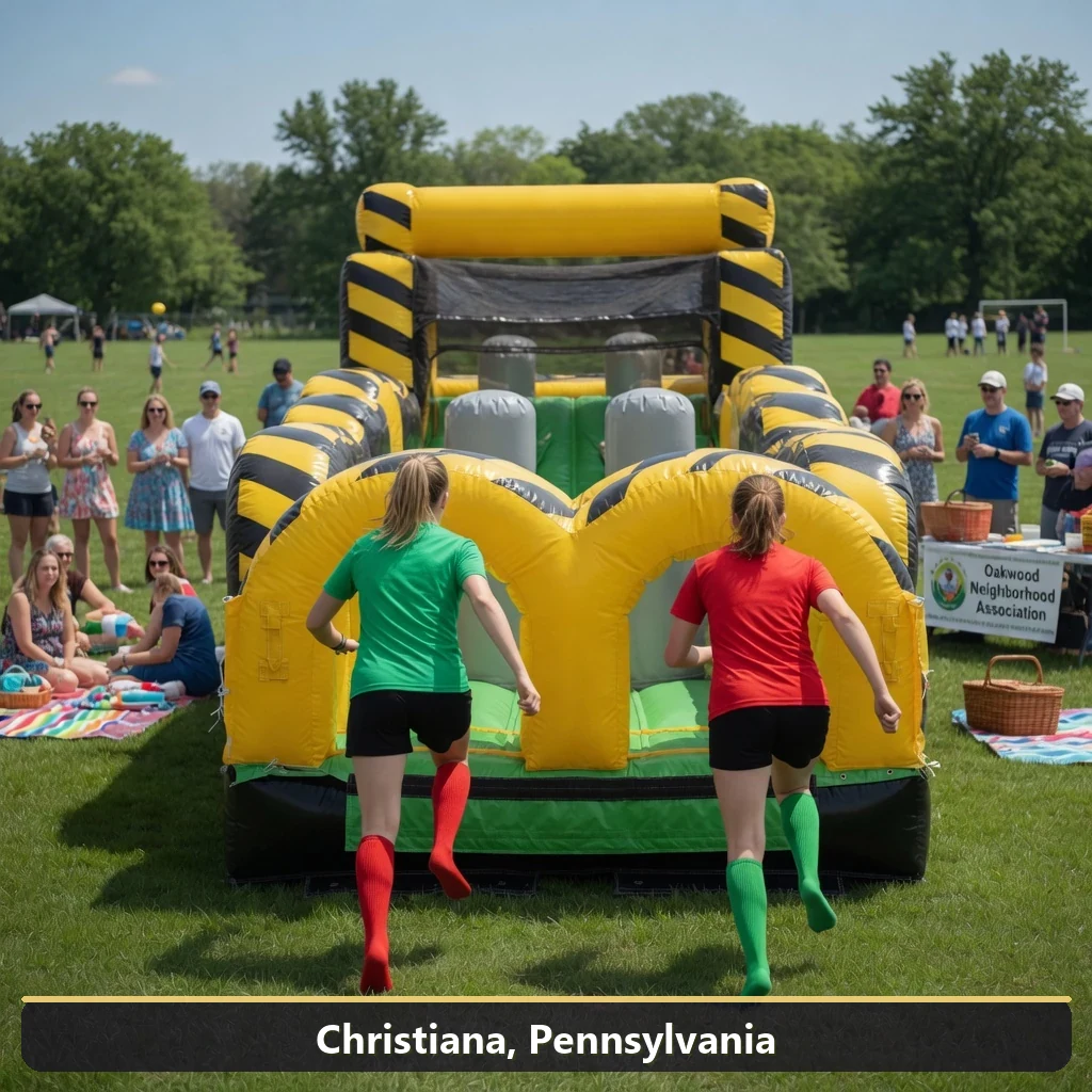 Inflatable obstacle course rental for events in Christiana, Pennsylvania