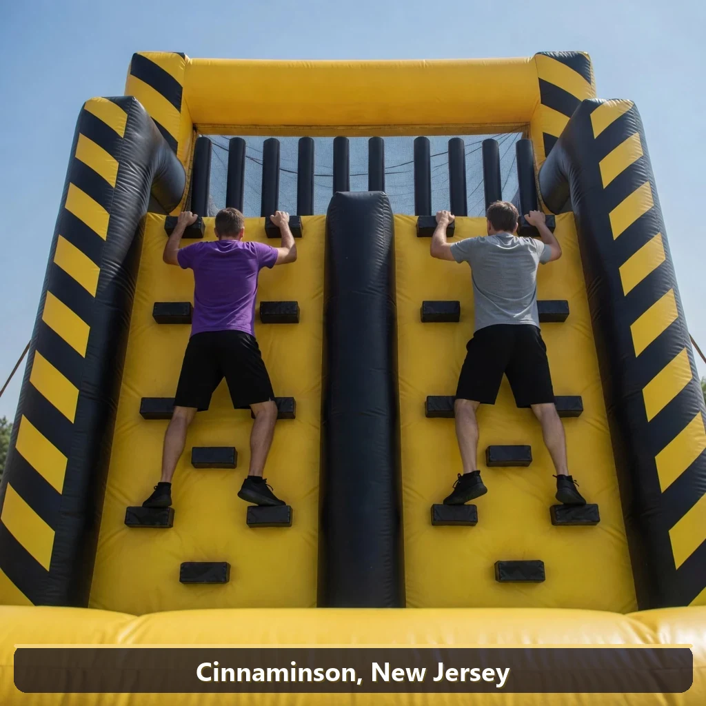 Inflatable obstacle course rental for events in Cinnaminson, New Jersey