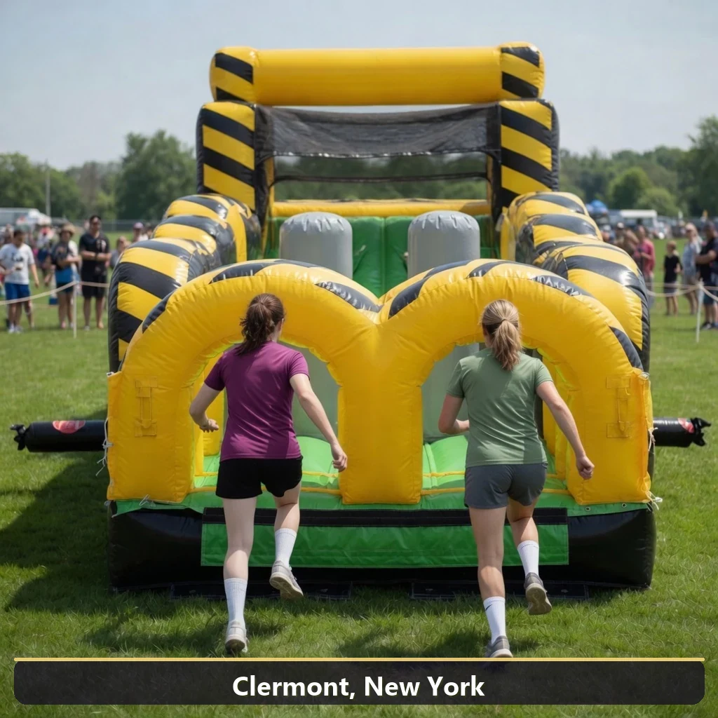 Inflatable obstacle course rental for events in Clermont, New York