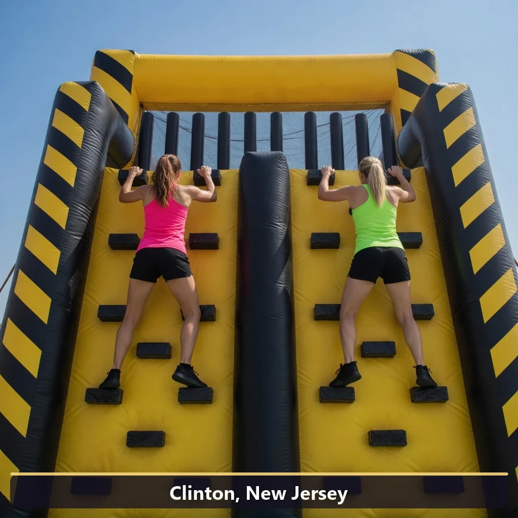 Inflatable obstacle course rental for events in Clinton, New Jersey
