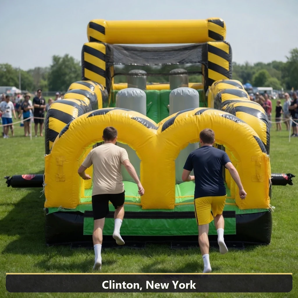 Inflatable obstacle course rental for events in Clinton, New York