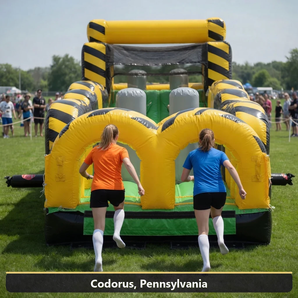 Inflatable obstacle course rental for events in Codorus, Pennsylvania