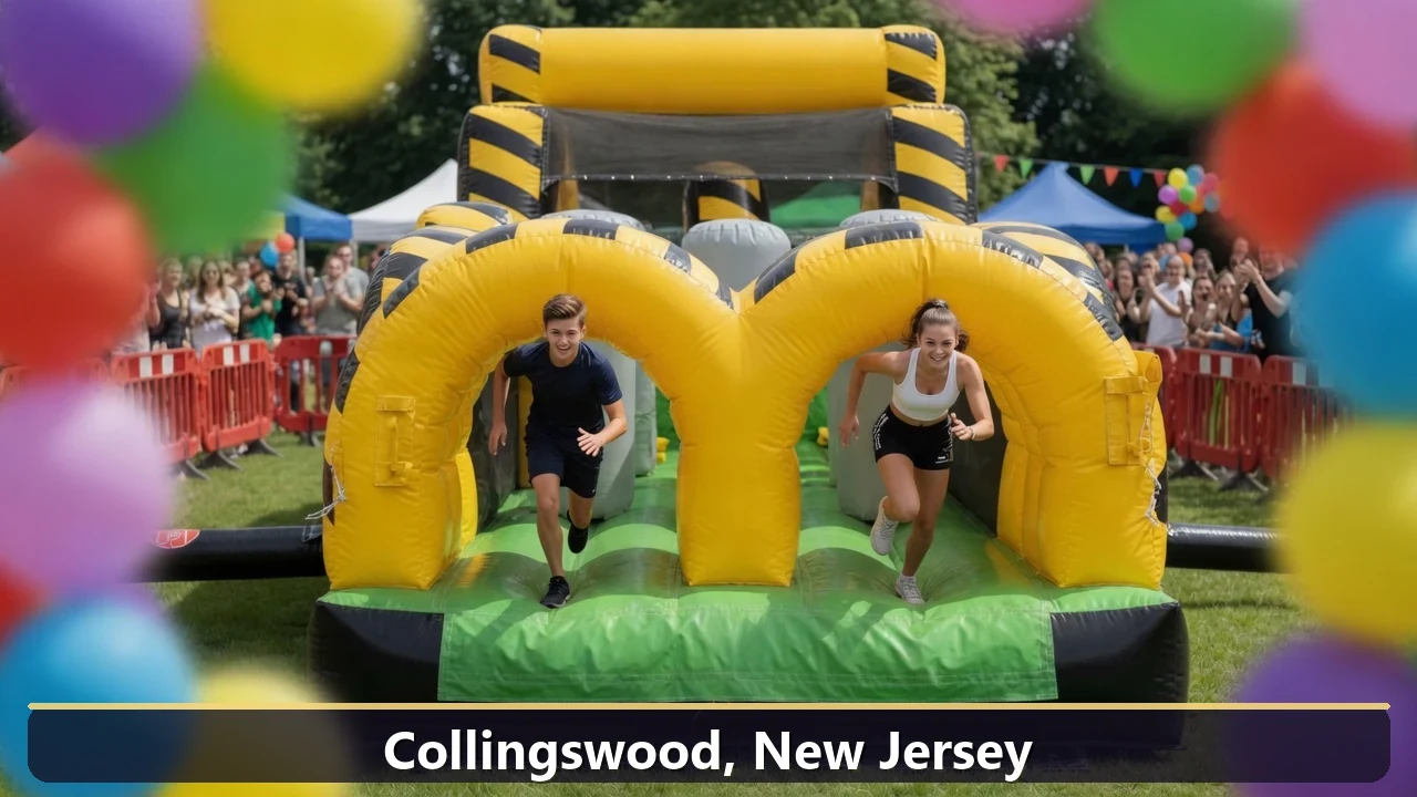 Inflatable obstacle course rental for events in Collingswood, New Jersey