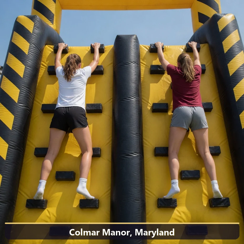 Inflatable obstacle course rental for events in Colmar Manor, Maryland