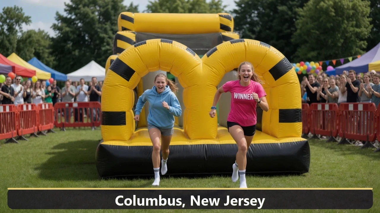 Inflatable obstacle course rental for events in Columbus, New Jersey