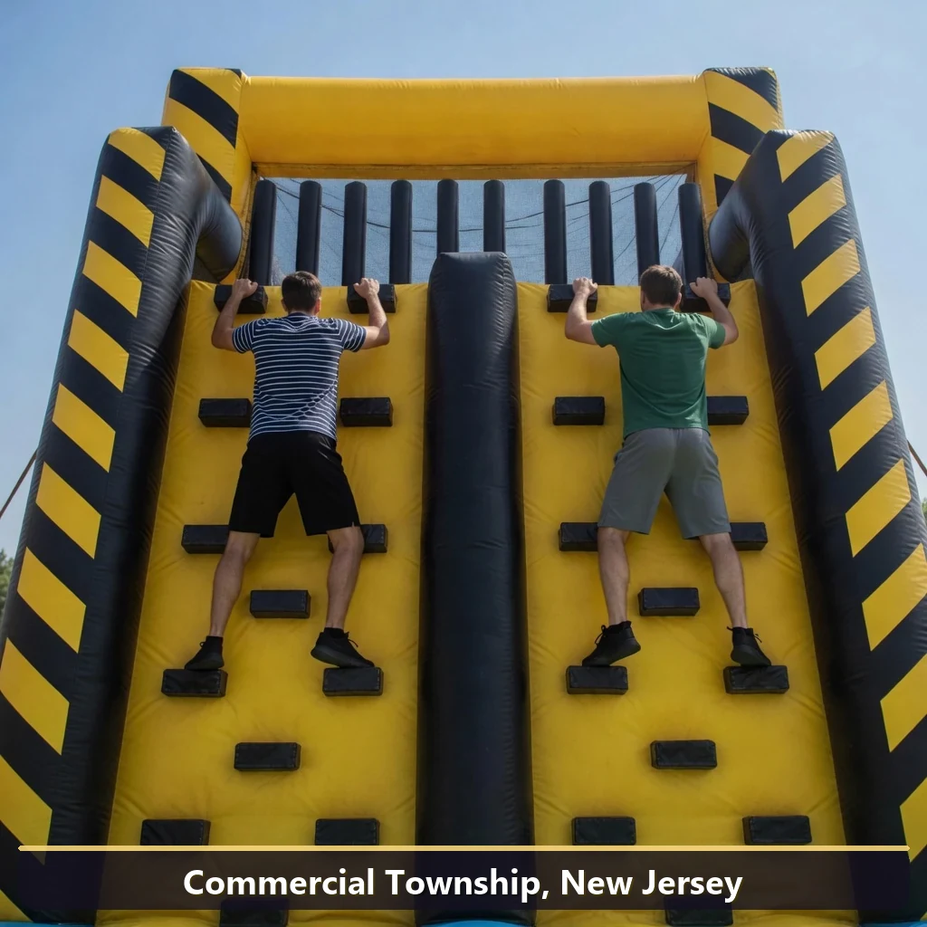 Inflatable obstacle course rental for events in Commercial Township, New Jersey