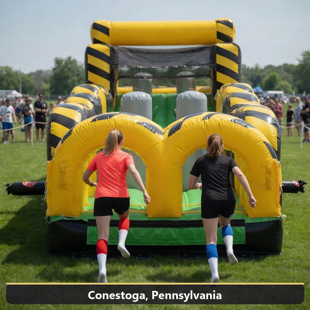 Inflatable obstacle course rental for events in Conestoga, Pennsylvania