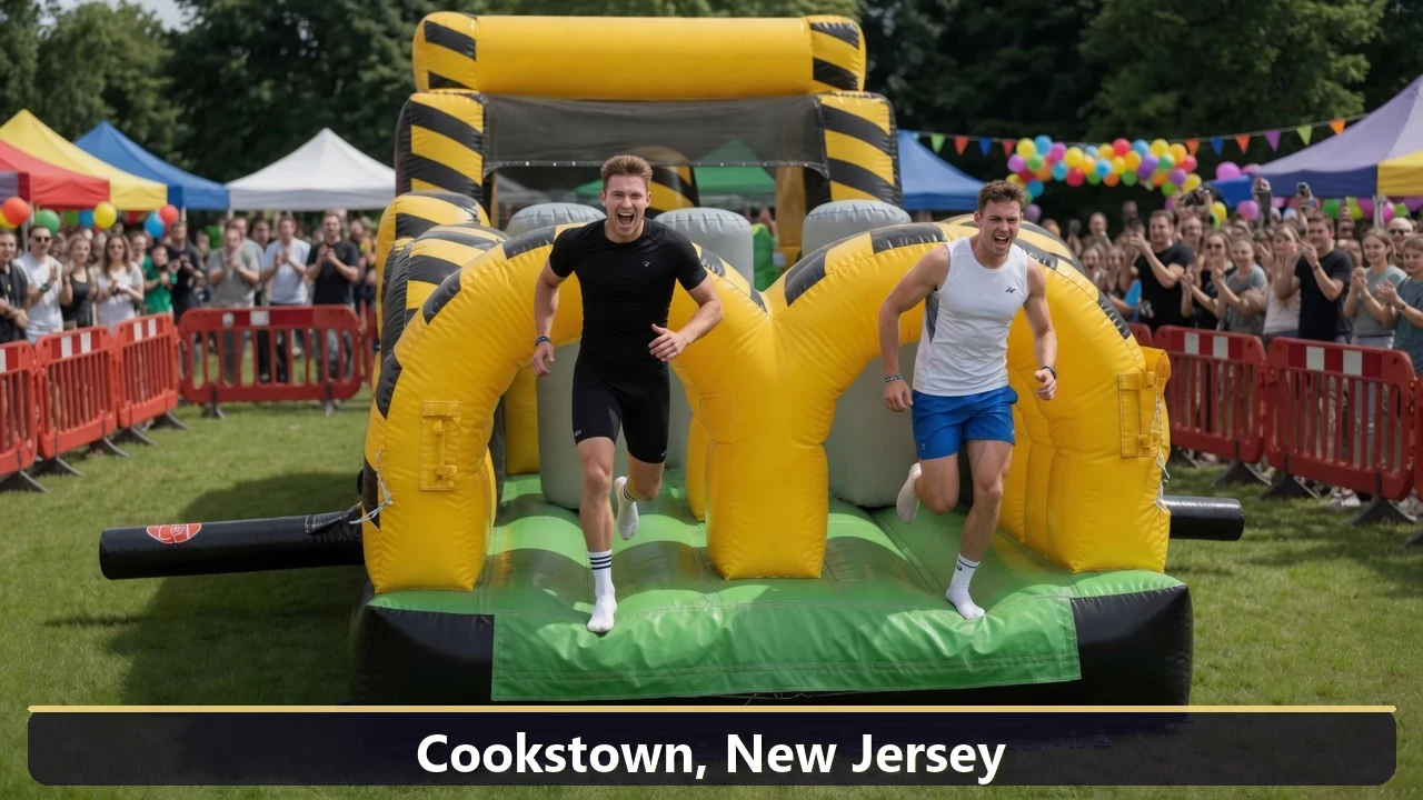 Inflatable obstacle course rental for events in Cookstown, New Jersey