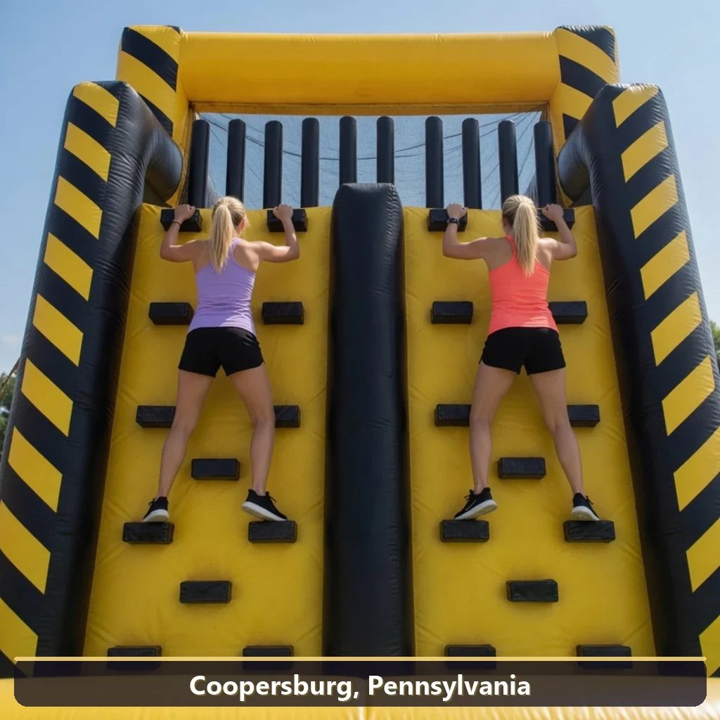 Inflatable obstacle course rental for events in Coopersburg, Pennsylvania