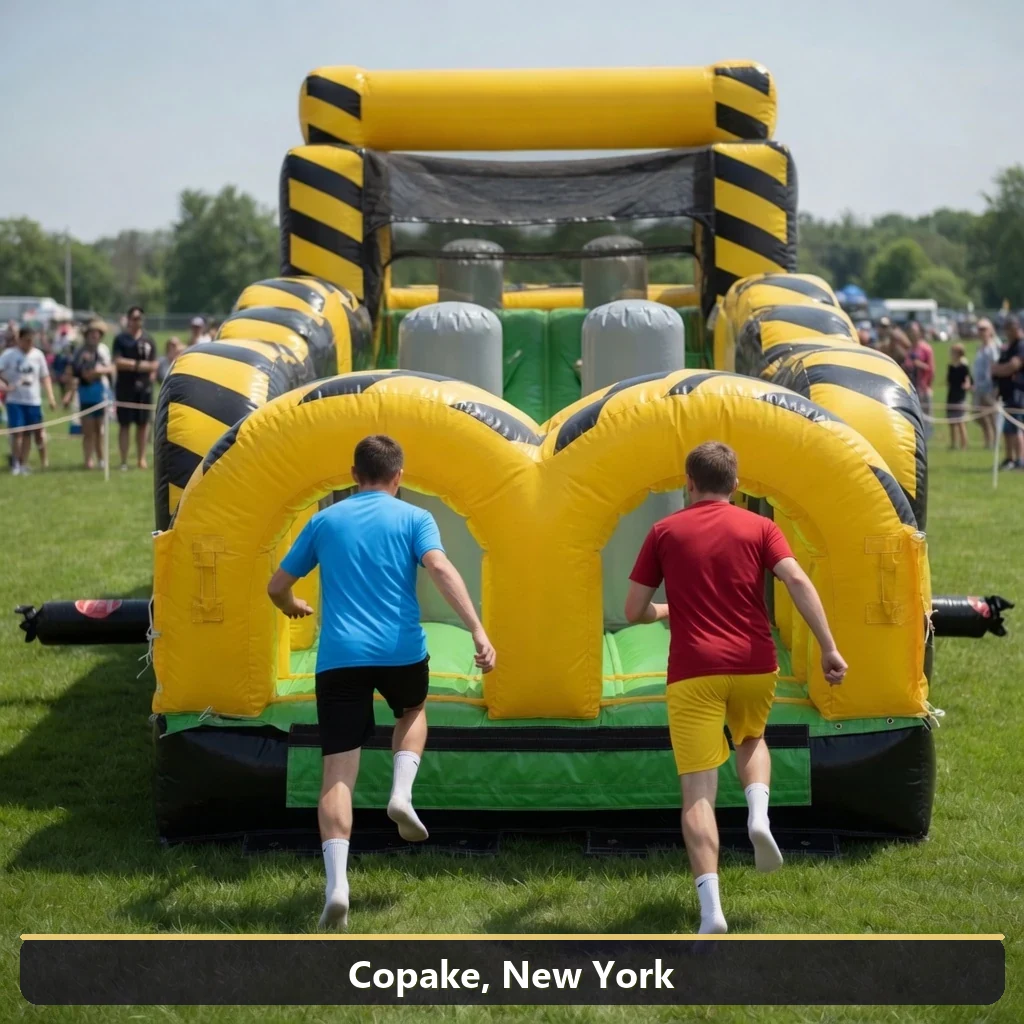 Inflatable obstacle course rental for events in Copake, New York