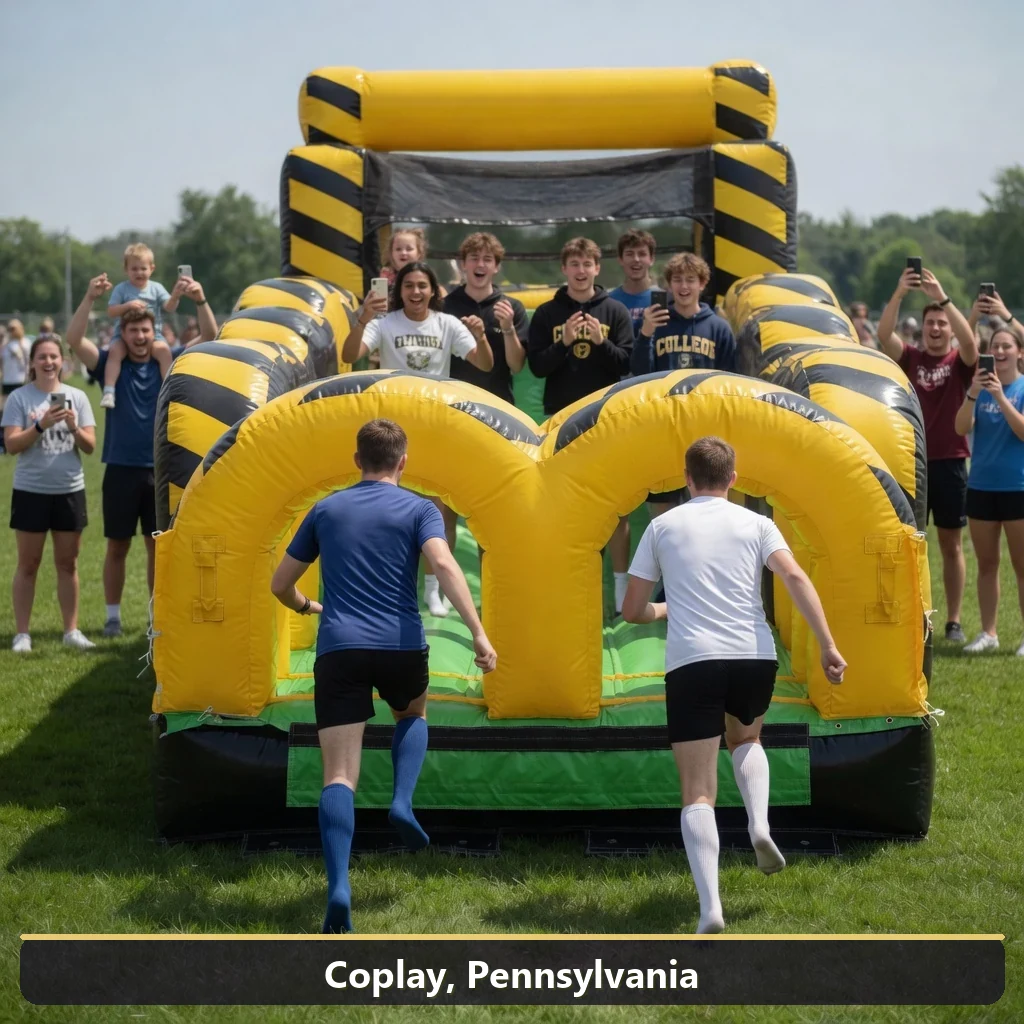 Inflatable obstacle course rental for events in Coplay, Pennsylvania