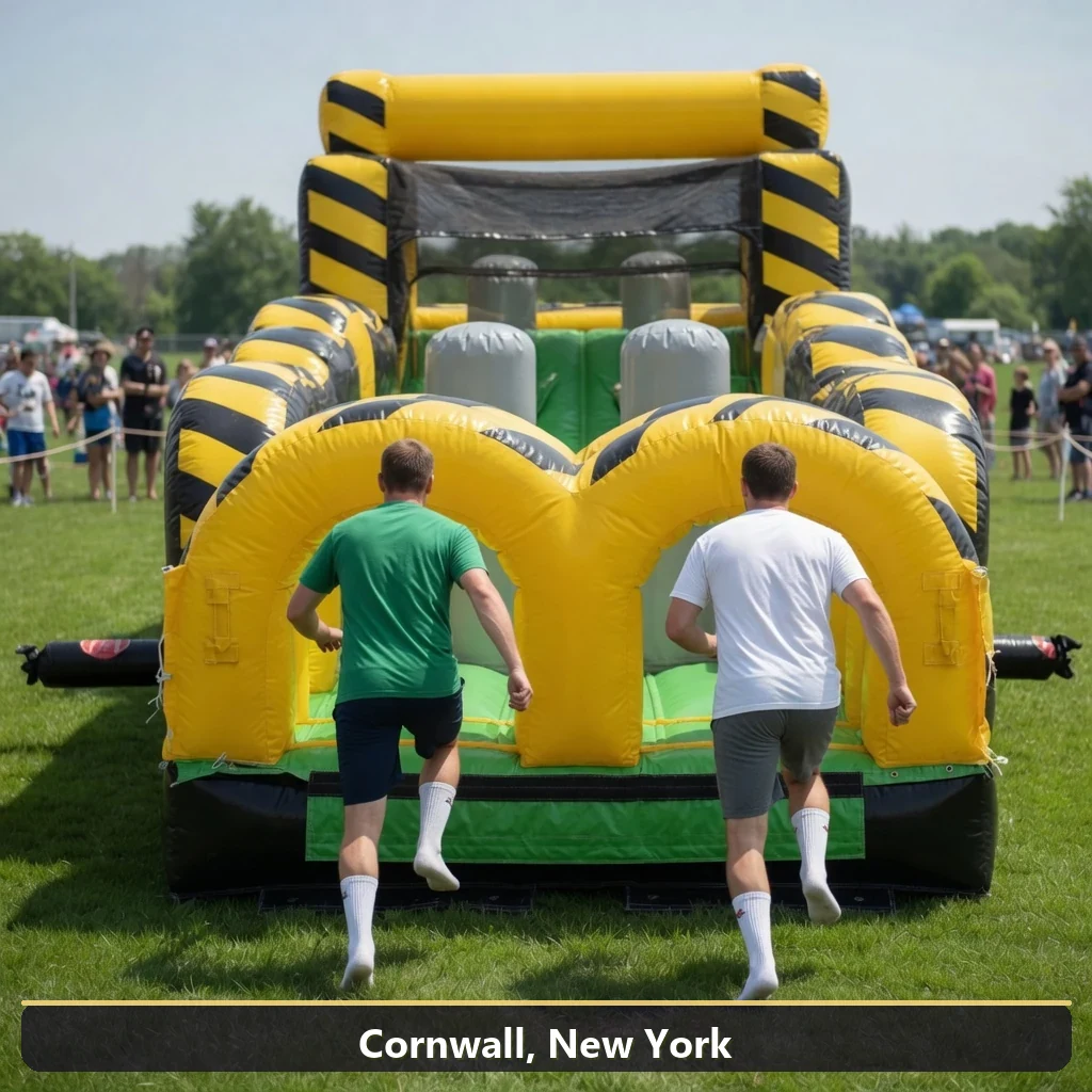 Inflatable obstacle course rental for events in Cornwall, New York