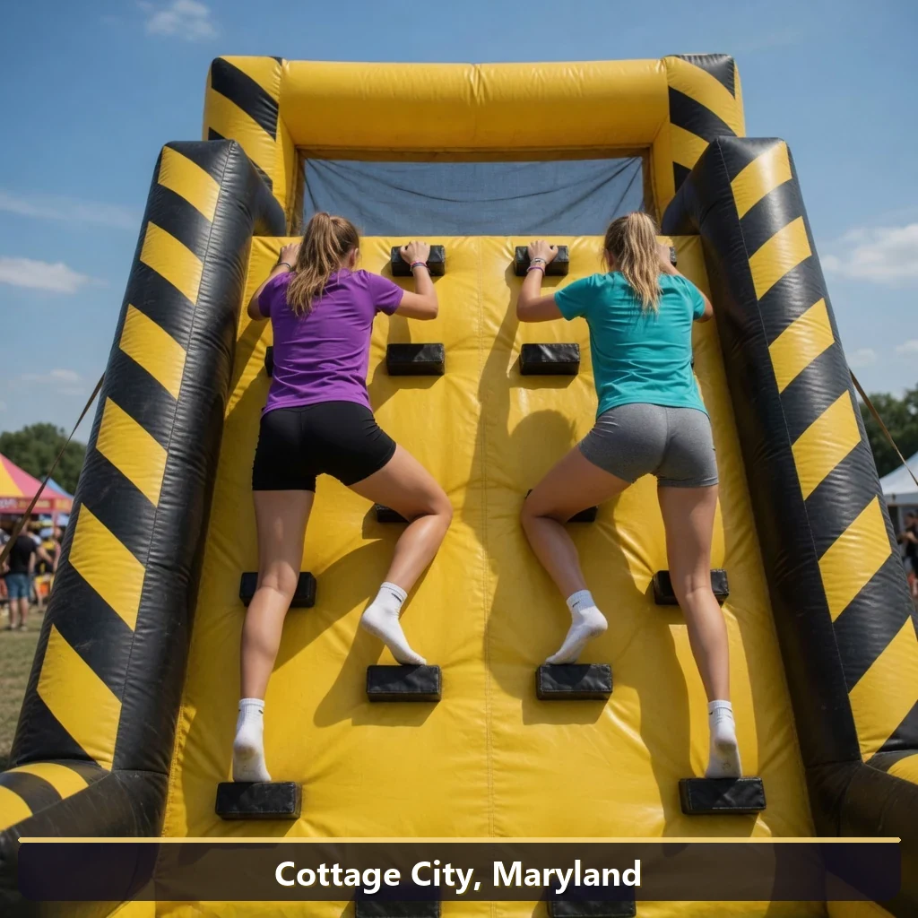 Inflatable obstacle course rental for events in Cottage City, Maryland