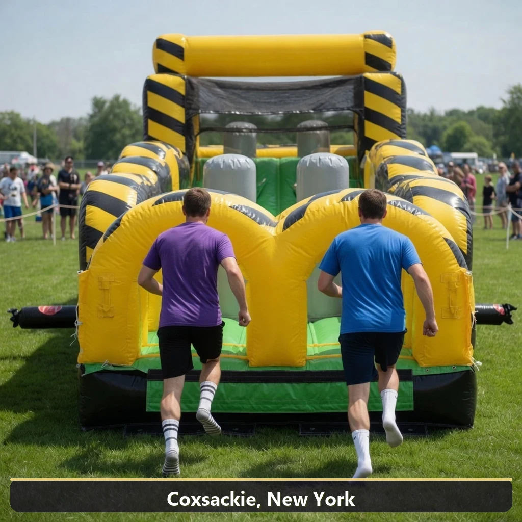 Inflatable obstacle course rental for events in Coxsackie, New York