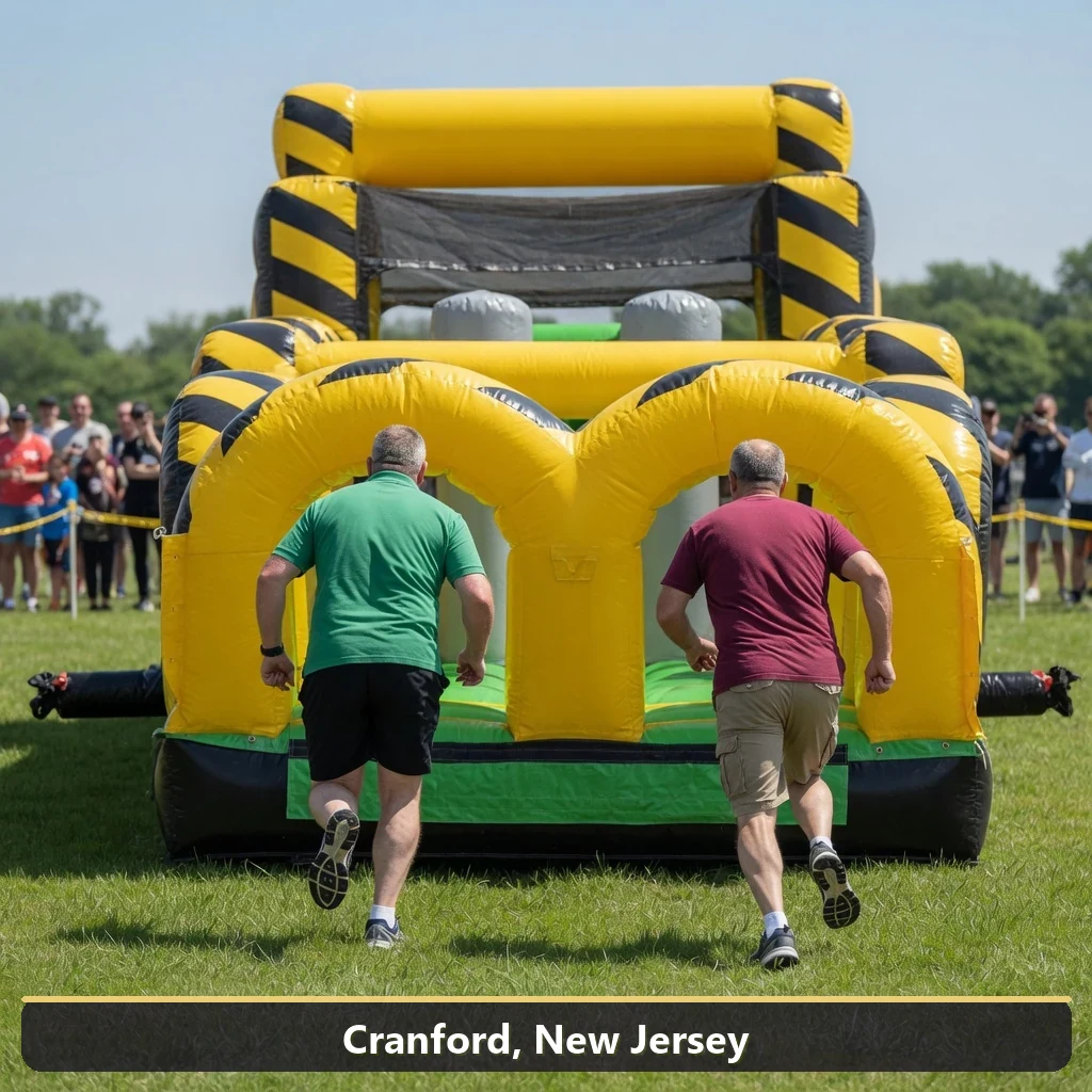 Inflatable obstacle course rental for events in Cranford, New Jersey