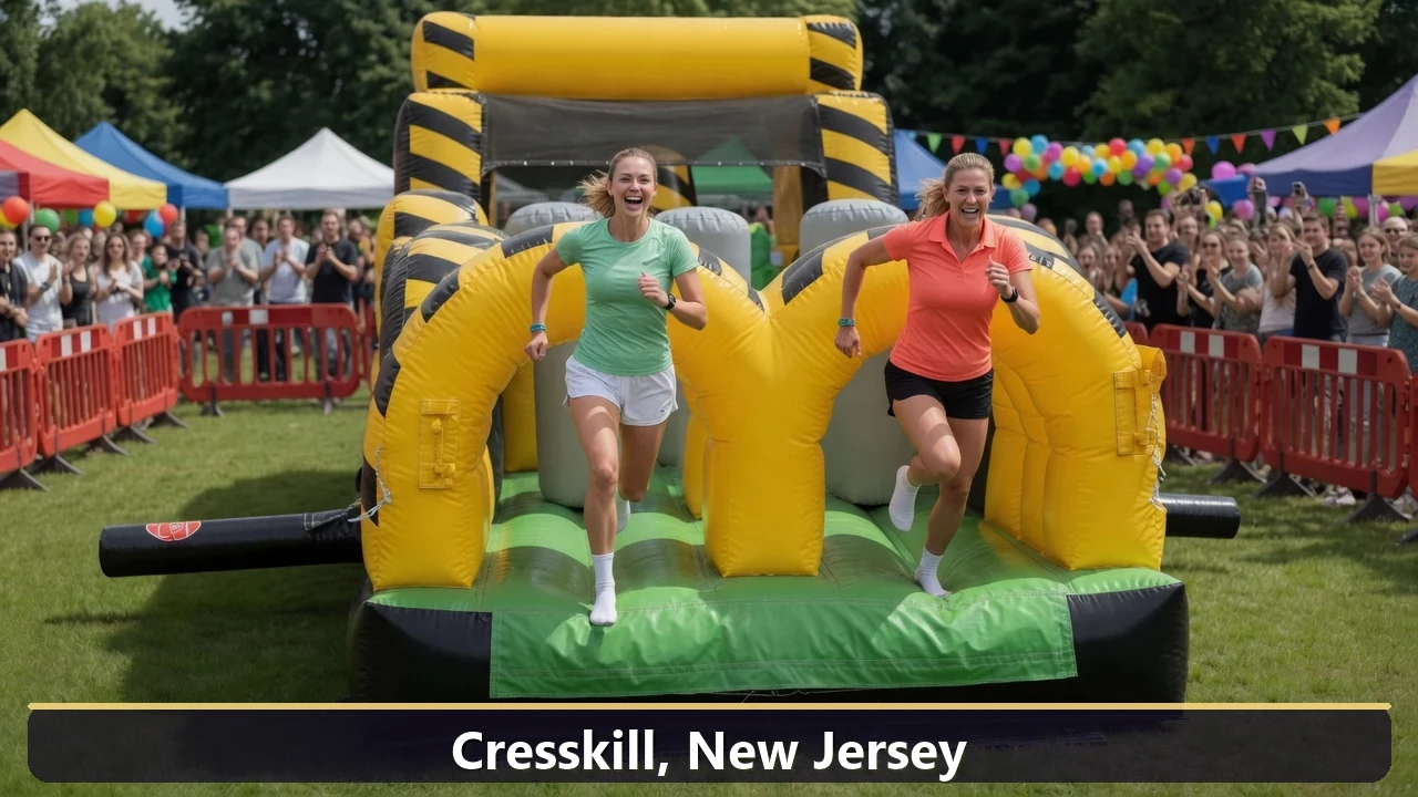 Inflatable obstacle course rental for events in Cresskill, New Jersey