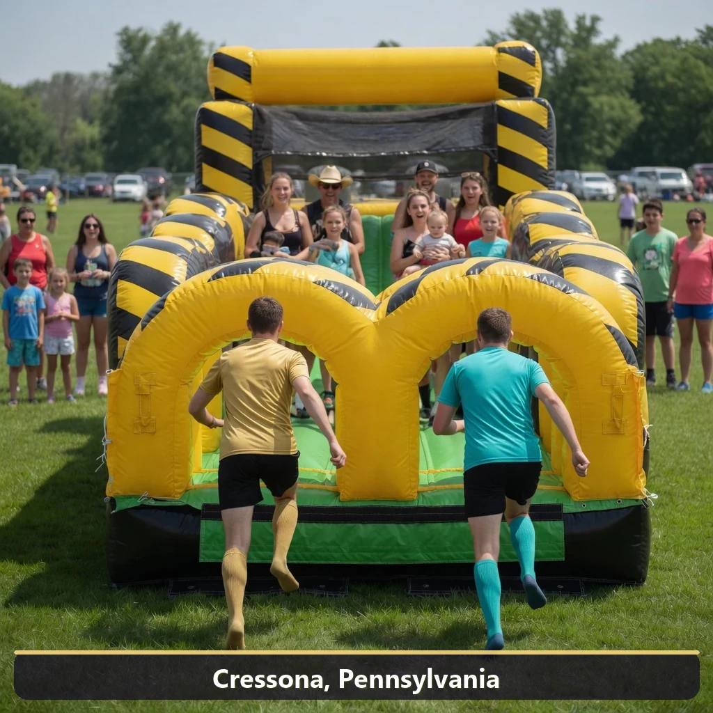Inflatable obstacle course rental for events in Cressona, Pennsylvania