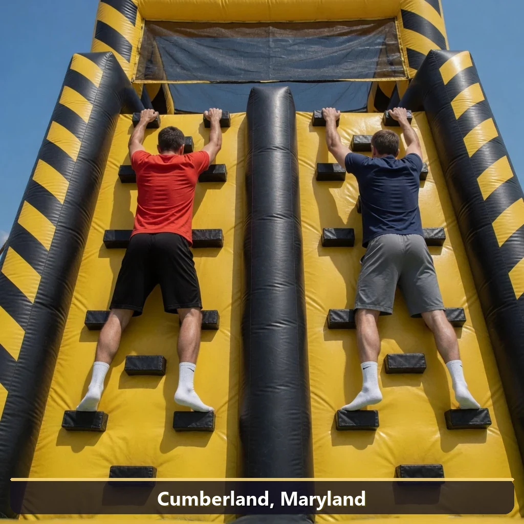 Inflatable obstacle course rental for events in Cumberland, Maryland